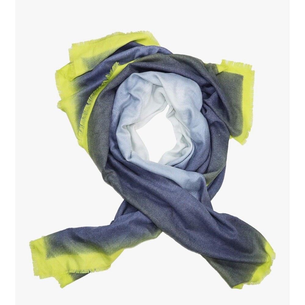 Vince Camuto Ombre Square Scarf 52” x 52” Blue Yellow Gradient Wrap